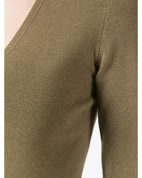 Женский оливковый шелковый свитер от Joseph