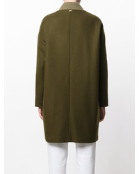 Женский оливковый шерстяной бомбер от Herno