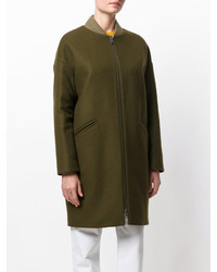 Женский оливковый шерстяной бомбер от Herno