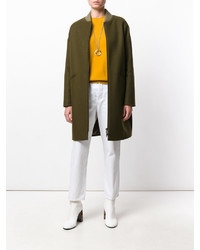 Женский оливковый шерстяной бомбер от Herno