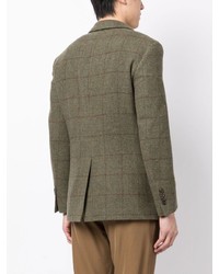 Мужской оливковый шерстяной пиджак в клетку от Polo Ralph Lauren
