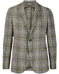 Мужской оливковый шерстяной пиджак в шотландскую клетку от Tagliatore