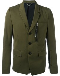 Мужской оливковый шерстяной пиджак от Diesel Black Gold