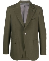 Мужской оливковый шерстяной пиджак от Gabriele Pasini