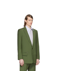 Мужской оливковый шерстяной пиджак от Tibi