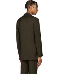 Мужской оливковый шерстяной пиджак от Maison Margiela