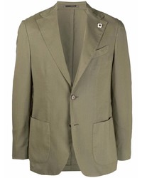 Мужской оливковый шерстяной пиджак от Lardini