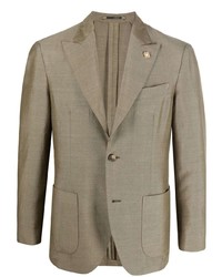 Мужской оливковый шерстяной пиджак от Lardini