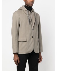 Мужской оливковый шерстяной пиджак от Emporio Armani