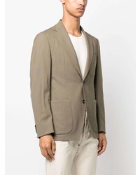 Мужской оливковый шерстяной пиджак от Caruso