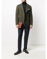 Мужской оливковый шерстяной пиджак от Gabriele Pasini