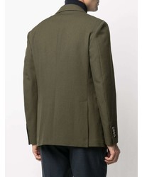 Мужской оливковый шерстяной пиджак от Gabriele Pasini