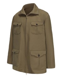 Мужской оливковый шерстяной пиджак от Shanghai Tang