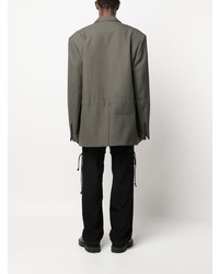 Мужской оливковый шерстяной пиджак от Ambush