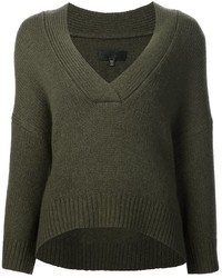 Женский оливковый шерстяной свитер от Nili Lotan