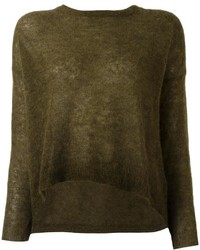 Женский оливковый шерстяной свитер от Societe Anonyme