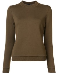 Женский оливковый шерстяной свитер от Vera Wang