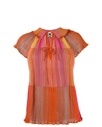 Оранжевая блуза с коротким рукавом с принтом от M Missoni