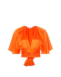 Оранжевая блуза с коротким рукавом от Dvf Diane Von Furstenberg