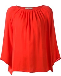 Оранжевая блуза с коротким рукавом от Etro