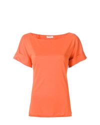 Оранжевая блуза с коротким рукавом от Versace Collection