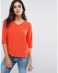 Оранжевая блузка с длинным рукавом от B.young