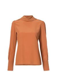 Оранжевая блузка с длинным рукавом от Chloé