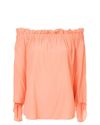 Оранжевая блузка с длинным рукавом от Erika Cavallini