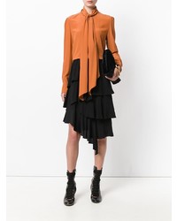 Оранжевая блузка с длинным рукавом от Chloé