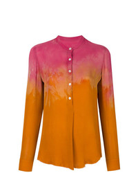 Оранжевая блузка с длинным рукавом от Raquel Allegra