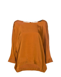 Оранжевая блузка с длинным рукавом от Roberto Collina