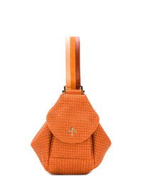 Оранжевая большая сумка из плотной ткани от Manu Atelier
