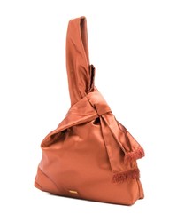 Оранжевая большая сумка из плотной ткани от Tory Burch