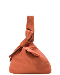 Оранжевая большая сумка из плотной ткани от Tory Burch