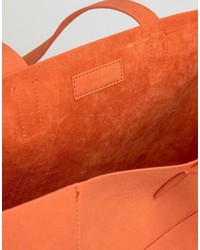 Оранжевая большая сумка от Warehouse