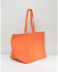 Оранжевая большая сумка от Warehouse