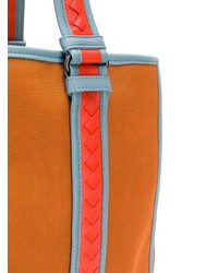 Мужская оранжевая большая сумка от Bottega Veneta