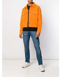 Мужская оранжевая вельветовая куртка-рубашка от Kenzo