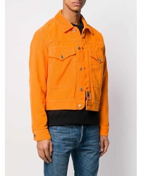 Мужская оранжевая вельветовая куртка-рубашка от Kenzo