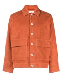 Мужская оранжевая вельветовая куртка-рубашка от Pop Trading Company