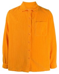 Мужская оранжевая вельветовая рубашка с длинным рукавом от ERL