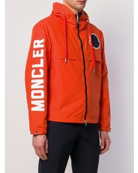 Мужская оранжевая ветровка с принтом от Moncler