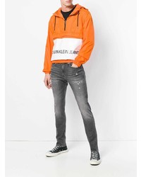 Мужская оранжевая ветровка от CK Jeans