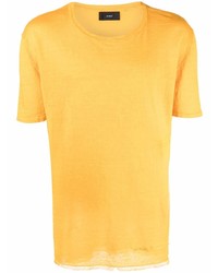 Мужская оранжевая вязаная футболка с круглым вырезом от Alanui