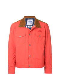 Оранжевая джинсовая куртка