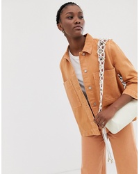 Женская оранжевая джинсовая куртка от Weekday