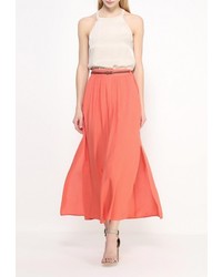 Оранжевая длинная юбка от Baon