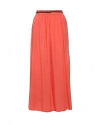 Оранжевая длинная юбка от Baon