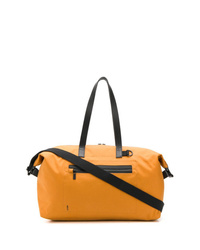 Оранжевая дорожная сумка из плотной ткани