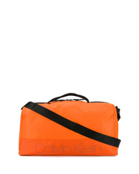 Мужская оранжевая дорожная сумка из плотной ткани от Calvin Klein